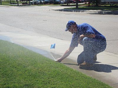 Jack is in the middle of a sprinkler repair in Superior, CO